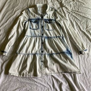 Free People acid wash denim dress